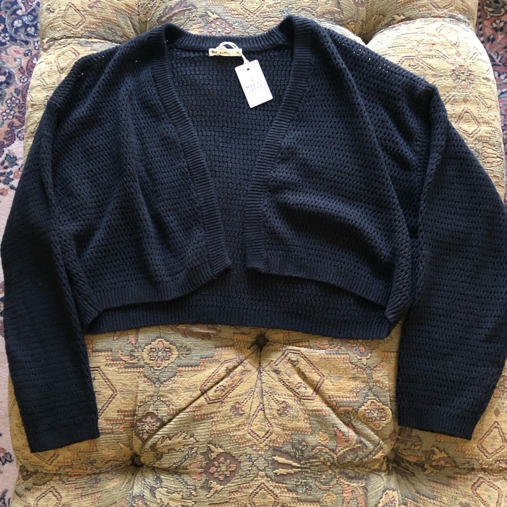 NWT Marine Layer Chunky Knit Cardigan Sweater Size XL Black